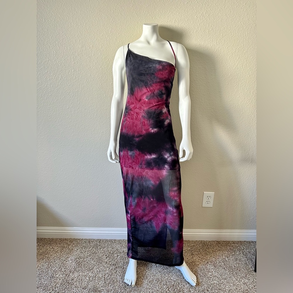 Urban Outfitters asymmetric maxi tie dye dress